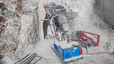 A Casagrande C6T XP-2 rig is being used to drill a tunnel that will form part of a cycle route alongside Lake Garda, Italy