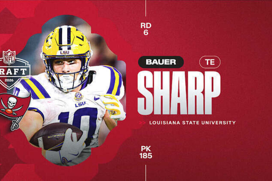Bucs Conclude 2026 Draft with LSU TE Bauer Sharp in Round Six