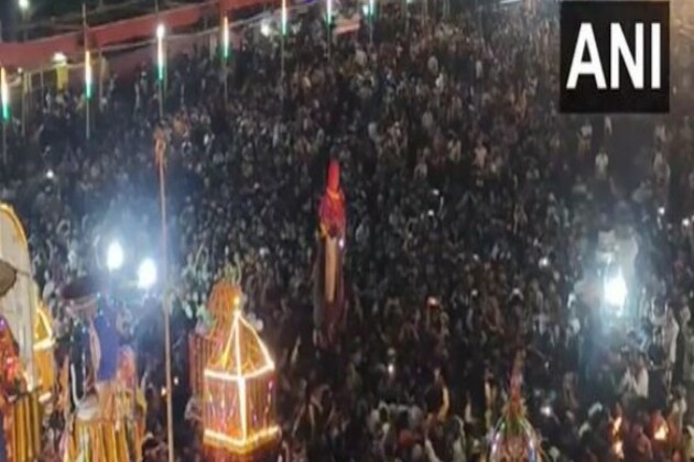 People take part in Panchu Dola festival in Odisha's Banapur