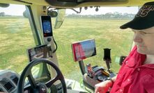 CNH product specialist, Ryan O’Sullivan, shows off the new Steiger 785 Quadtrac. 