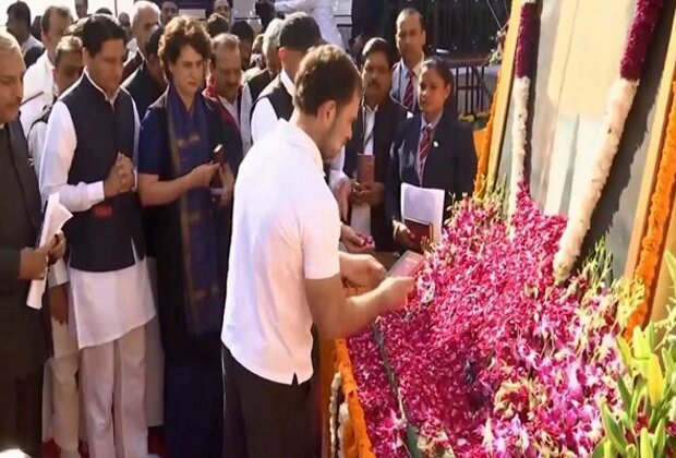 LoP Rahul Gandhi, Priyanka Gandhi pay tributes to BR Ambedkar