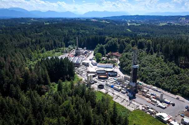 Aerial view of Eavor’s geothermal facility at Geretsried, Germany