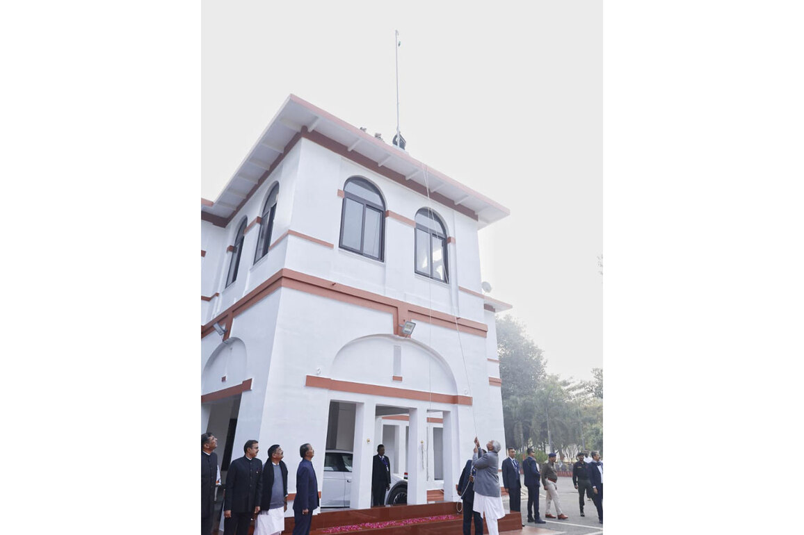 R-Day 2026: Bihar CM Nitish Kumar unfurled National Flag at his official residence in Patna