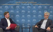  Canaccord Genuity analyst Tim McCormack (left) interviewing Gold Road MD Duncan Gibbs as part of the Gold Forum Americas