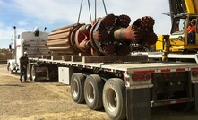 The drilling tools en route to the site