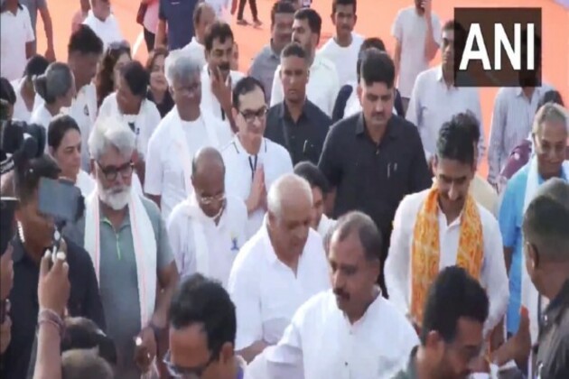 Gujarat CM Bhupendra Patel participates in 'Yog Shivir' in Ahmedabad