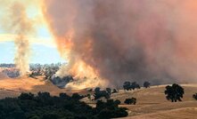 Smoke rising from the Boddington bushfire