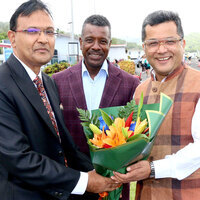 MoS Margherita visits Dominica, pays tribute to Mahatma Gandhi in Belize