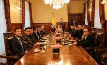 Ecuador's president Daniel Naboa with the COSEPE state security council