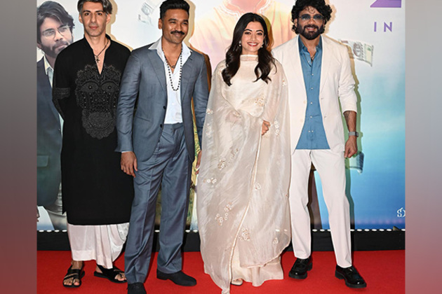 Dhanush, Nagarjuna, Rashmika attend 'Kuberaa's third single 'Pippi Pippi' audio launch in Mumbai