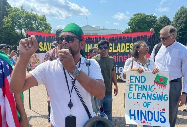 Protest erupts outside White House over violence against Hindus in Bangladesh