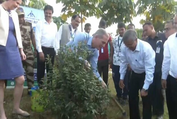 US Ambassador Eric Garcetti participates in plantation drive organised by Agartala Airport