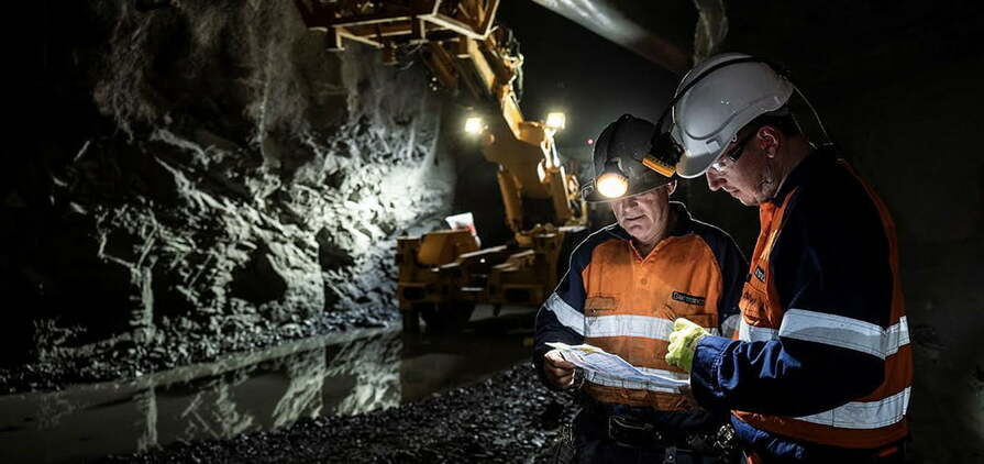 Barminco workers underground at Rosemont.