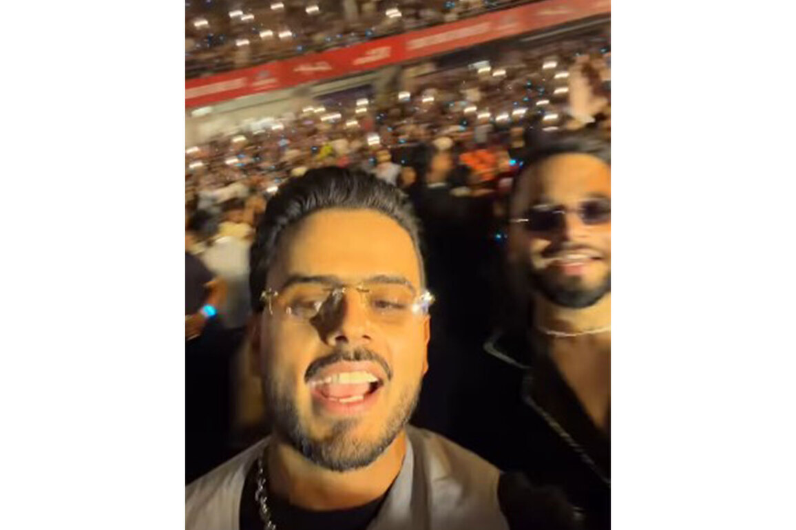 Former KKR players Nitish Rana, Suyash Sharma attend Karan Aujla's concert in Delhi