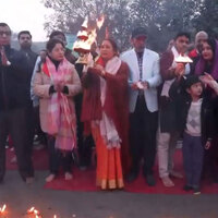 Delhi: Special Yamuna Aarti held at ITO on Mauni Amavasya