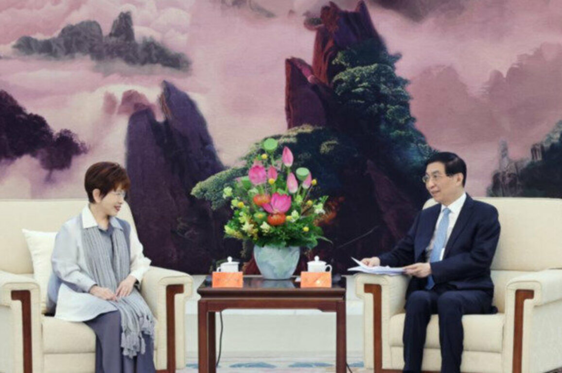 Wang Huning meets Taiwan representatives joining V-Day commemorations