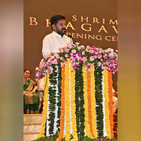 Telangana CM Revanth Reddy inaugurates "Shrimad Bhagavatam Part-1" film project at Ramoji Film City