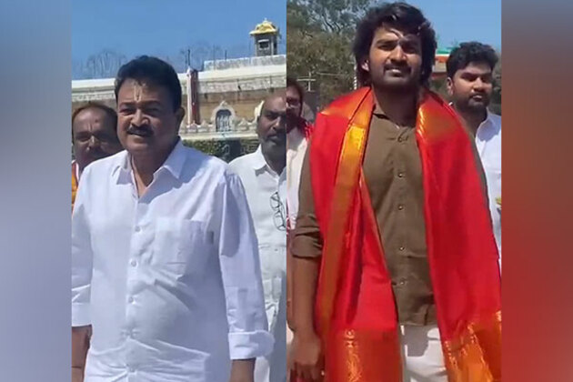 Gautham Raju, Dilruba team offer prayers at Sri Venkateswara Swamy Temple in Tirupati