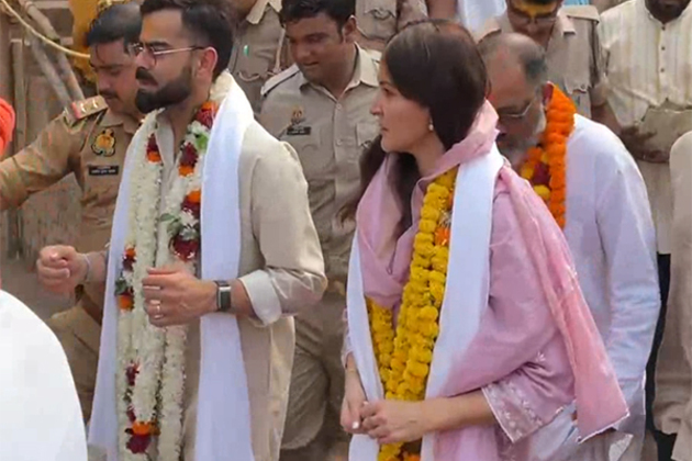 Anushka Sharma, Virat Kohli seek blessings at Ayodhya's Hanuman Garhi temple