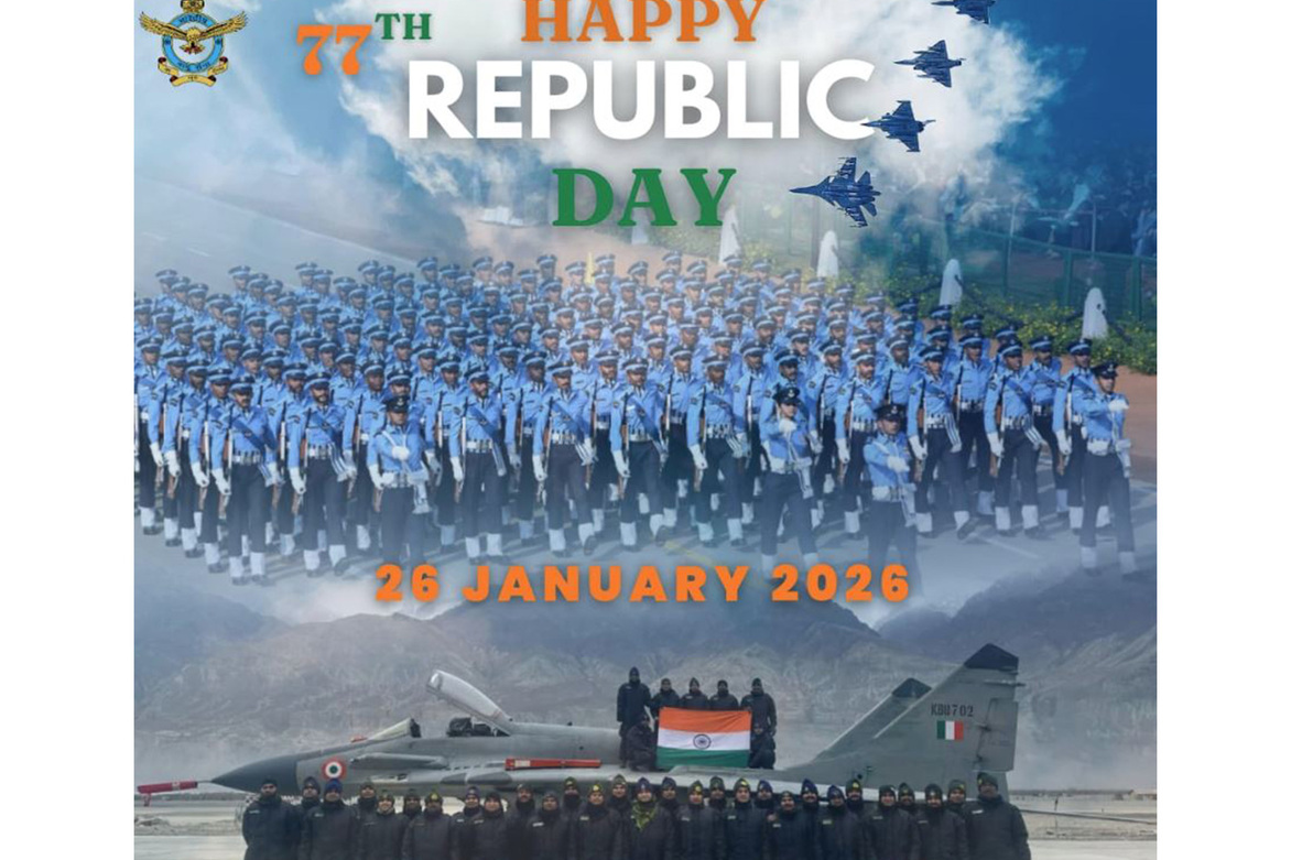 Indian Air Force extends warm greetings on Occasion of 77th Republic Day