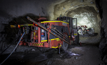 A Barminco jumbo operating at Anglogold Ashanit's Sunrise Dam.