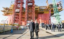 Inpex CEO Toshiaki Kitamura with Julie Bishop at the Inpex Explorer naming ceremony.