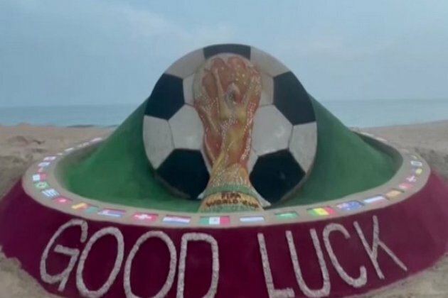 Odisha: Sudarsan Pattnaik creates FIFA World Cup trophy's sand art