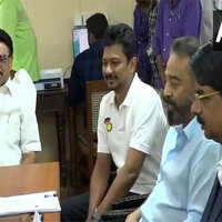MNM chief Kamal Haasan files his nomination for Rajya Sabha at TN Secretariat in presence CM Stalin