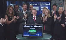 Founder Courtney Chamberlain (centre) celebrates the company’s stock going public on the TSX-V in 2010