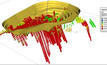 Penny's Find Resource Model showing blocks above 0.5g/t gold.