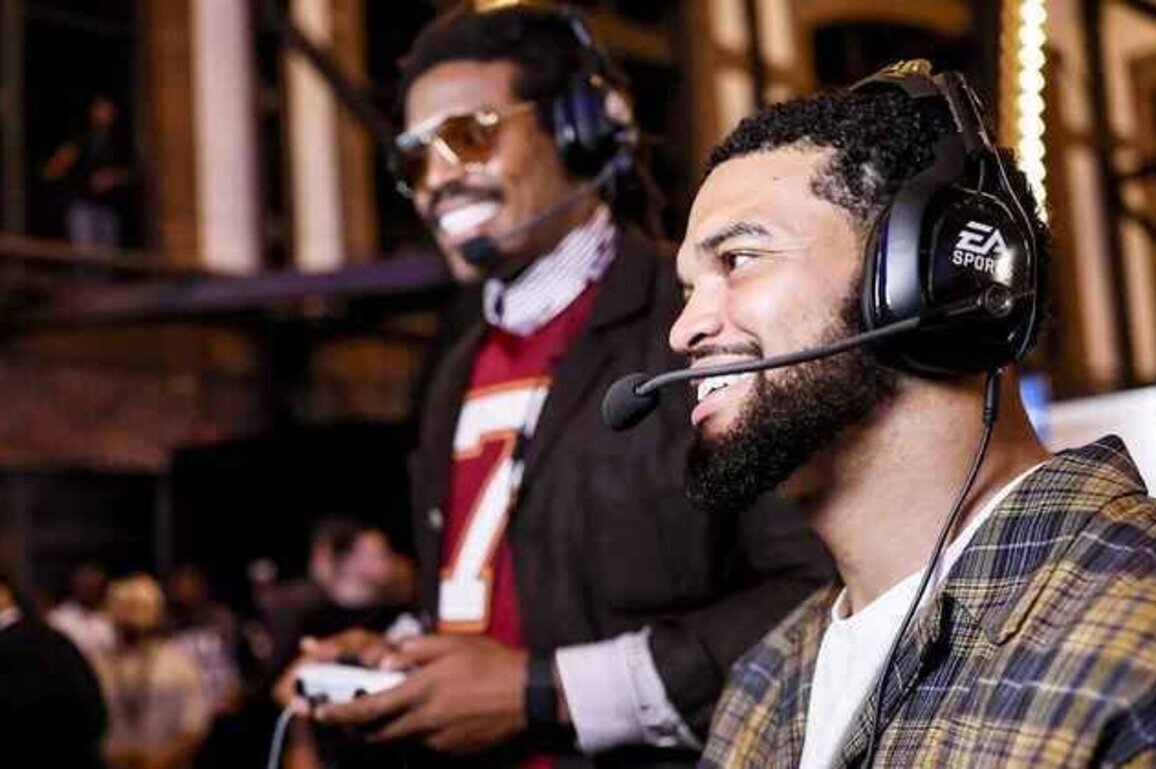 Bears QB Caleb Williams celebrated at EA SPORTS Madden NFL 27 event