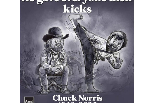 Amul pays tribute to Hollywood action star Chuck Norris through special topical doodle