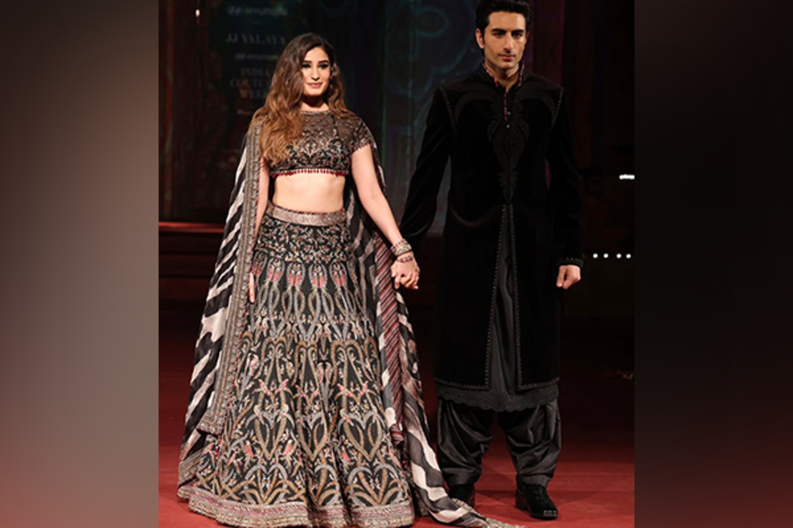 Ibrahim Ali Khan, Rasha Thadani debut at India Couture Week 2025 as JJ Valaya's showstoppers