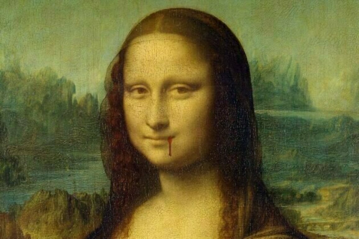 The Mona Lisa is a vampire
