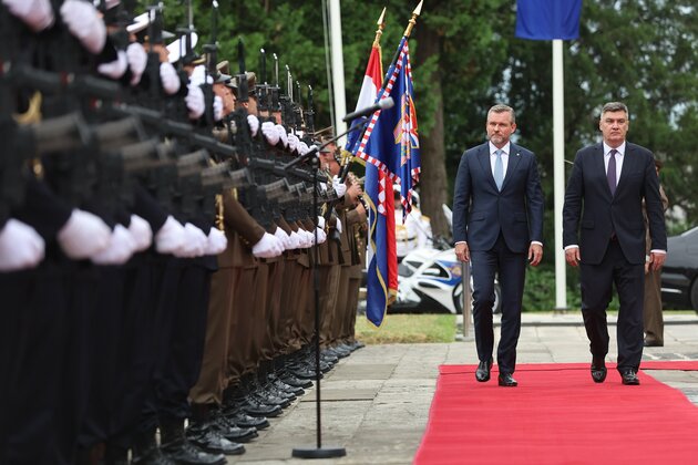 CROATIA-ZAGREB-PRESIDENT-SLOVAKIA-PRESIDENT-MEETING