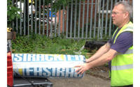 How to fit a 4.5m wide geotextile roll in a van?