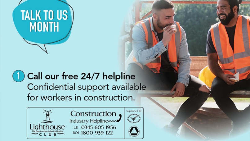 Lighthouse Construction Charity urges "Talk to Us"