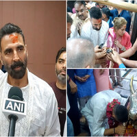 Akshay Kumar visits Mahakaleshwar Temple with mother-in-law Dimple Kapadia ahead of 'Bhooth Bangla' release