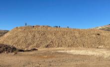 Mine waste at Copper Flat, New Mexico