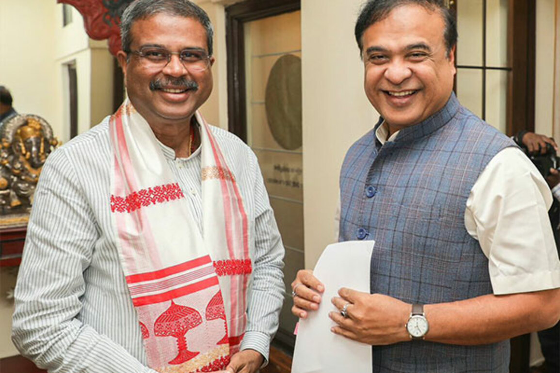 Union Minister Pradhan, Assam CM Sarma discuss steps to boost education in Assam