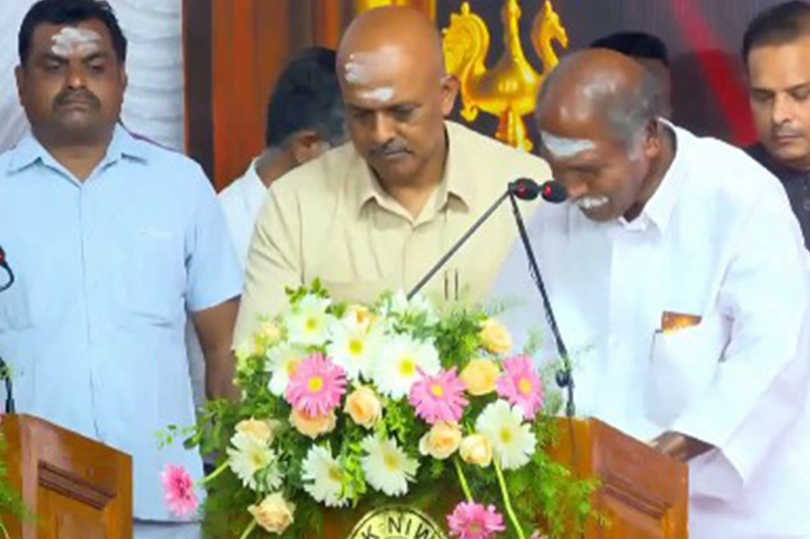 N Rangasamy sworn in as Puducherry CM
