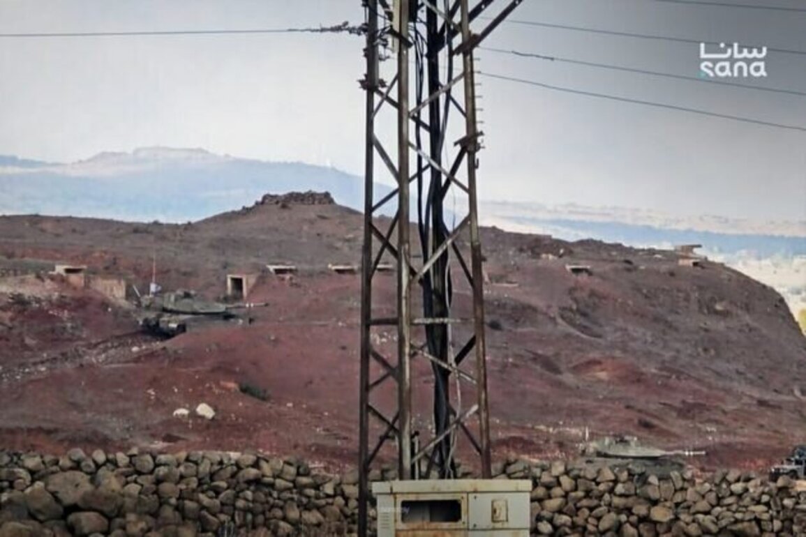 Israeli incursion reported between villages in western Daraa, Syria