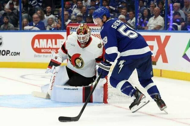Shane Pinto nets a pair in Senators' triumph over Lightning