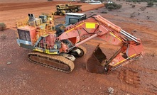 Mining equipment at Crown Prince