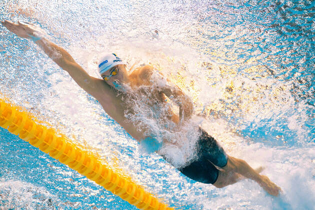 (SP)SINGAPORE-WORLD AQUATICS CHAMPIONSHIPS-SWIMMING-MEN'S 100M FREESTYLE-SEMIFINAL