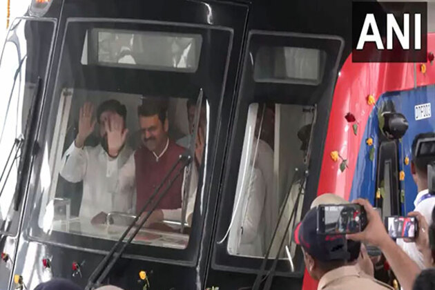 Maharashtra CM Devendra Fadnavis along with Dy CMs Ajit Pawar and Eknath Shinde conduct technical inspection of metro route nine