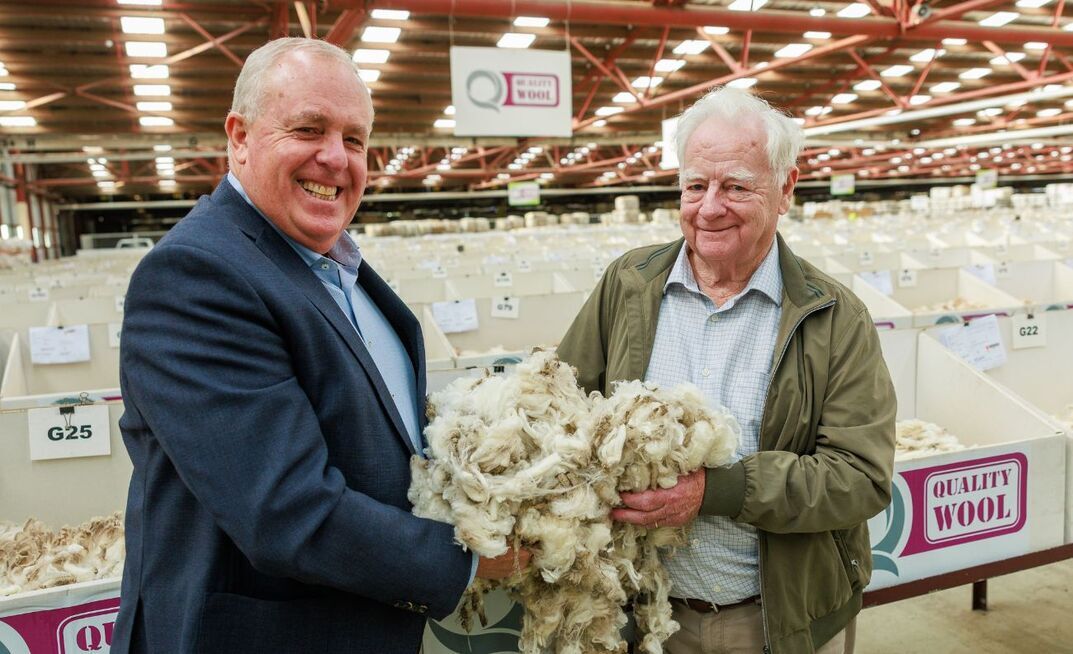 Wool industry leaders Mark Dyson, Quality Wool, and Rod Franklyn, Techwool Trading, are looking forward to the future after announcing the merger of their country wool marketing divisions.