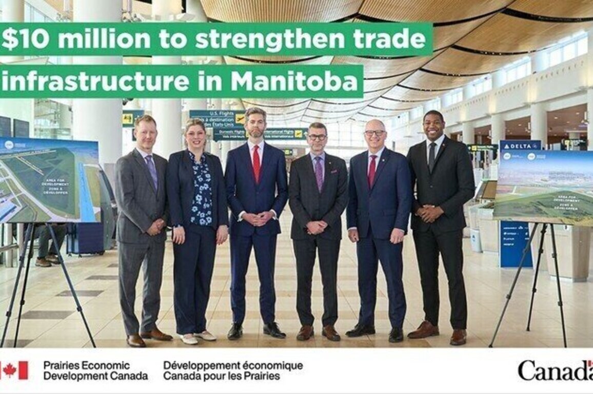 Federal and provincial governments announce funding for airside development at Winnipeg Richardson International Airport to strengthen trade infrastructure