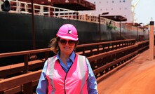  Gina Rinehart at Roy Hill's berths in Port Hedland