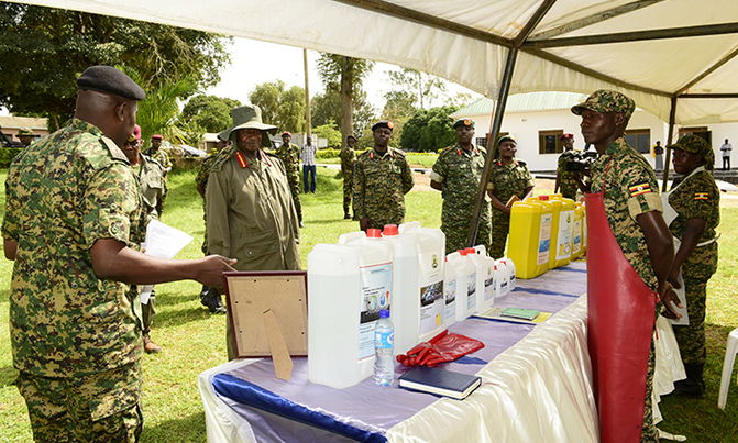 Museveni commends UPDF's Armoured Brigade Museveni commends UPDF's Armoured Brigade